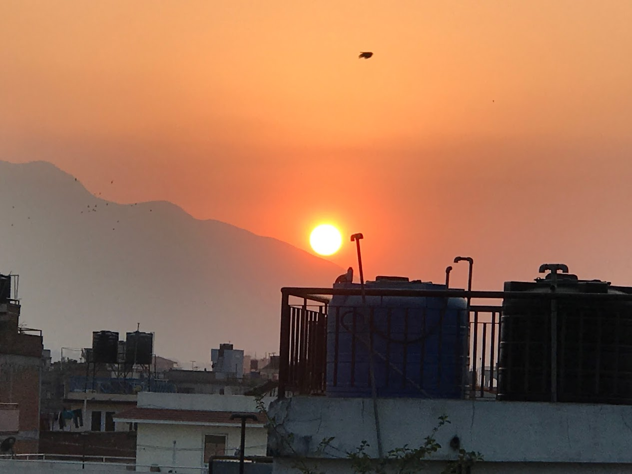 Sunset over Kathmandu’s rooftops